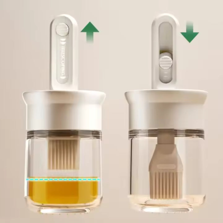 1pc Olie Dispenserfles Borstel